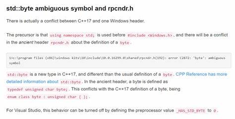 Ambiguous symbol errors after including a header file