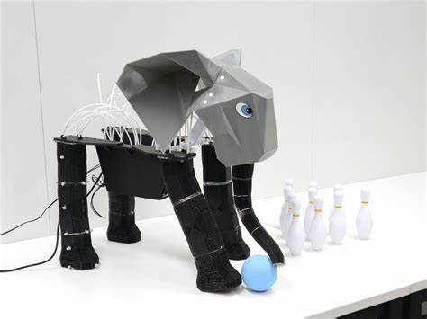 Watch first-of-its-kind robot elephant go bowling