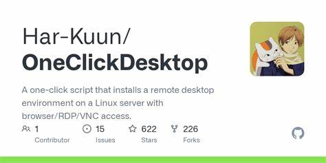 OneClickDesktop: Script to install DE on a Linux server with web/RDP/VNC access