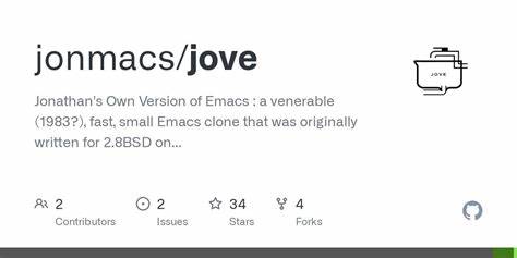 Jove (Jonathan's Own Version of Emacs)