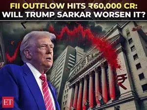 FII selling crosses Rs 60,000 crore in January: Will Trump Sarkar deepen the exodus? - The Economic Times
