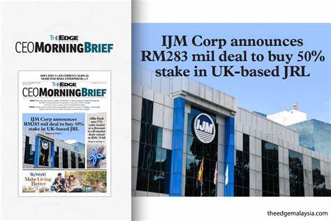 IJM completes acquisition of 50% equity stake in JRL Group