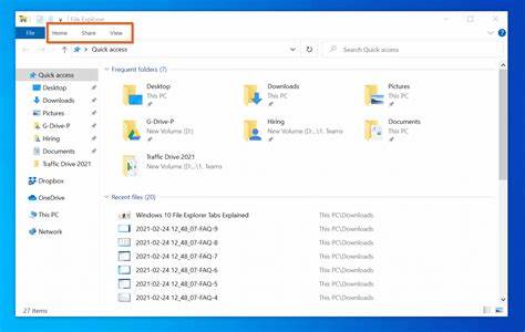 Working with the File Explorer in Windows 10