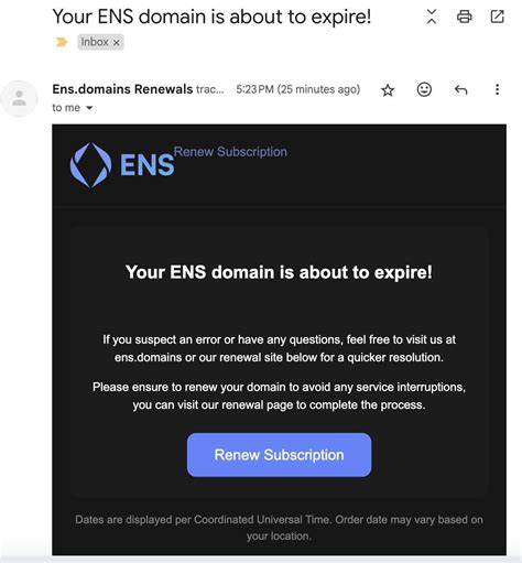 ENS Email Phishing Alert: Crypto Scammers Target ENS Users - The Cyber Express