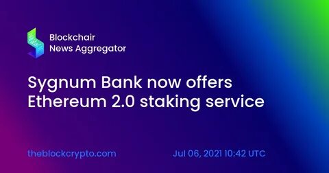 News Explorer — Ethereum Will Be Primary Beneficiary of Regulatory Clarity: Sygnum Researchers - Decrypt