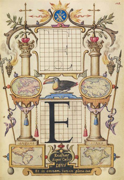 Hoefnagel's Guide to Constructing the Letters (ca. 1595)