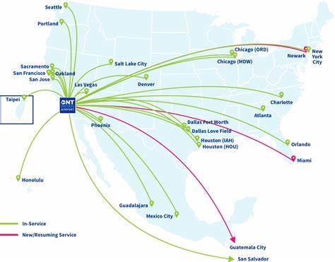 Ontario Airport Expands Nonstop Flights to Los Cabos, Chicago, and Taiwan via Volaris, United, and STARLUX