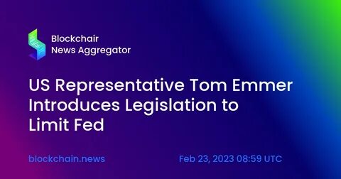 Emmer Introduces Legislation to Prevent Unilateral Fed Control of a U.S. Digital Currency - Tom Emmer