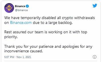 Binance halts access to one million dollars cryptocurrency account for 