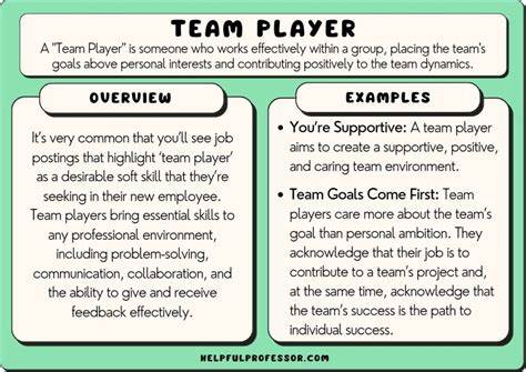 TEAM PLAYER Definition & Meaning - Merriam-Webster