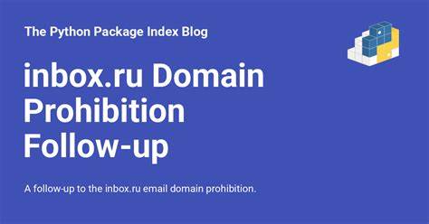 PyPI Prohibits inbox.ru email domain registrations