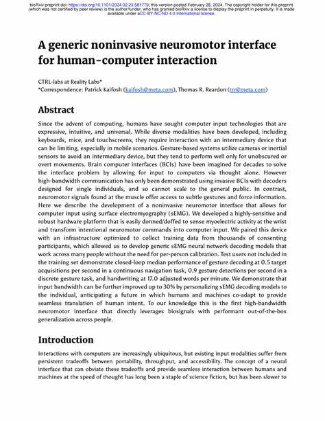 A generic non-invasive neuromotor interface for human-computer interaction