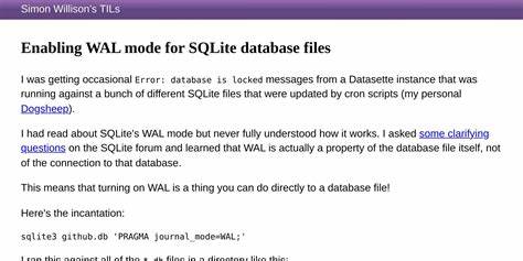 PSA: SQLite WAL checksums fail silently and may lose data