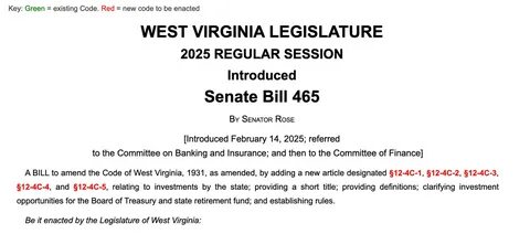 West Virginia Weighs Bitcoin Investment with New Reserve Bill - WV News