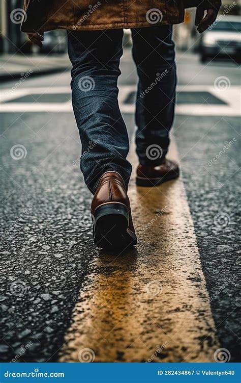 Person Walking Across Street stock illustrations