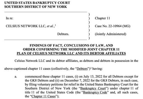 Celsius distributed $2 billion of crypto to creditors, court document shows - The Block