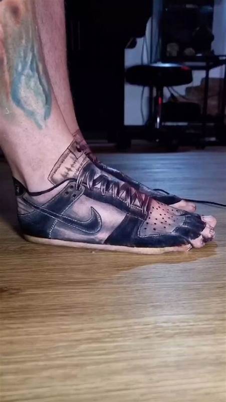 Man has shoes tattooed onto his feet because he's 'tired of paying' for new ones