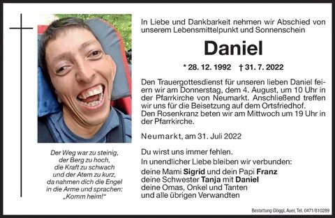 Traueranzeigen der letzten 14 Tage | Trauer.de