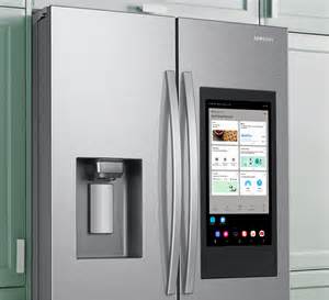 Samsung smart fridge displaying advertisements