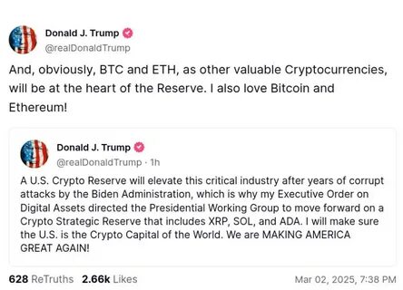 ADA, XRP, SOL Dive 21% to Reverse All Gains From Trump’s Strategic Reserve Plans - CoinDesk