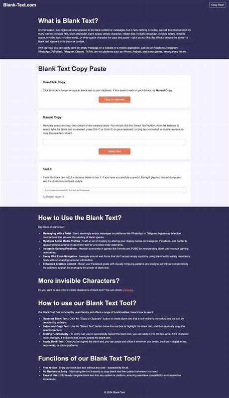 One-click copy of hidden text and invisible characters – textoinvisible.app