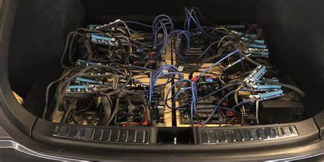 Tesla owner builds a bitcoin mining rig in a Model S to use free Supercharger power - Electrek