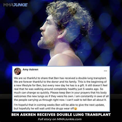 Former UFC star Ben Askren recovering from double lung transplant