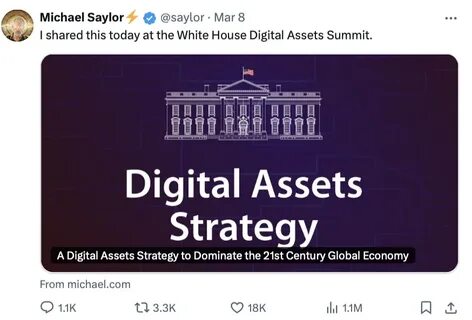 US Could Hold 25% of Bitcoin by 2035, Says Michael Saylor - The Crypto Times
