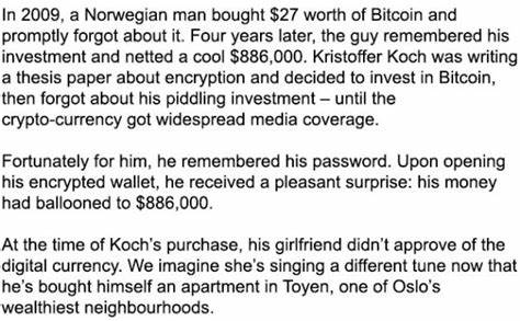 Man buys $27 of bitcoin, forgets about them, finds they're now worth $886k - The Guardian