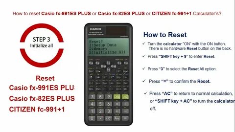 Casio fx82es plus hesap makinesi reset atma | DonanımHaber Forum