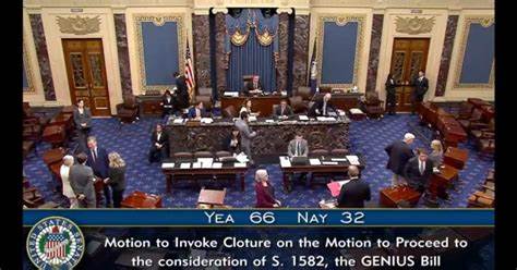 Senate Passes GENIUS Act, Marks Historic Moment for Cryptocurrency