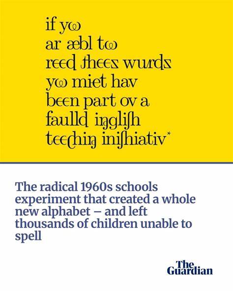 The 1960s schools experiment that created a whole new alphabet