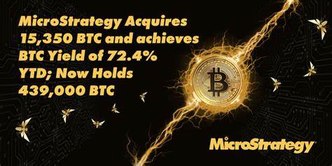Microstrategy buys 11,000 BTC and achieves a BTC yield of 1.69% YTD 2025