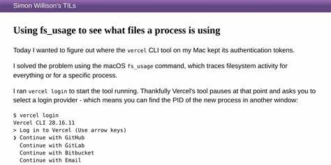 Using fs_usage to see what files a process is using