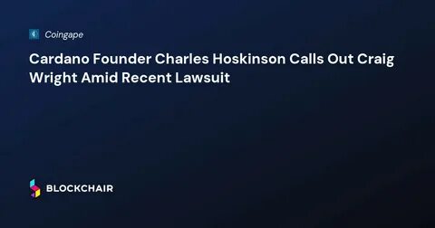 Cardano Founder Charles Hoskinson Denies Lawsuit Against Pulsechain