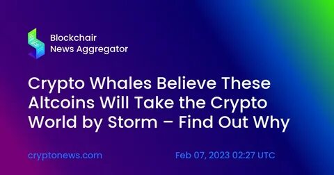 Crypto Whales Are Watching These 3 Altcoins – Should You Buy In Too Before the Charts Reset - GlobeNewswire