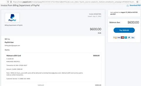 PayPal Phishing Scam Uses Invoices Sent Via PayPal - Krebs on Security