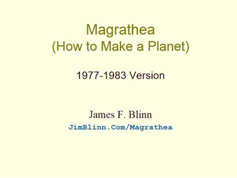 How to Make a Planet, by Jim Blinn