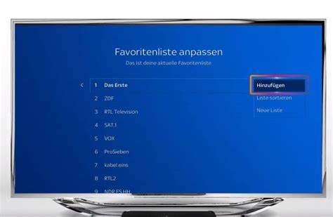 Favoriten auf der Sky Stream Box bearbeiten