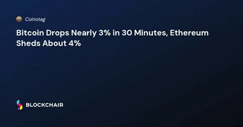 Bitcoin Drops 5% To $82,310, Ethereum, ADA Follow; Why Is Crypto Market Falling?