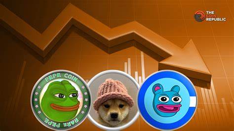 Meme coins crash: Dogwifhat, Brett, Bonk, Pepe lead weekend losses - crypto.news