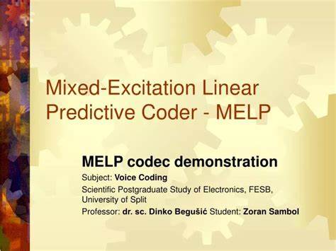 Mixed Excitation Linear Predictive (MELP) Vocoders