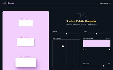 CSS Shadow Palette Generator