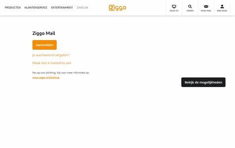 Inloggen op Ziggo Mail | Ziggo
