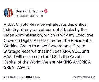 Bitcoin, Ethereum and Solana Falling as Trump US Crypto Reserve Hype Cools - Decrypt