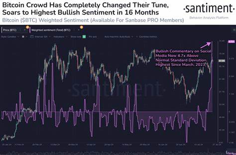 Bitcoin Mood Hits April Low as Santiment Hints at Contrarian Rally