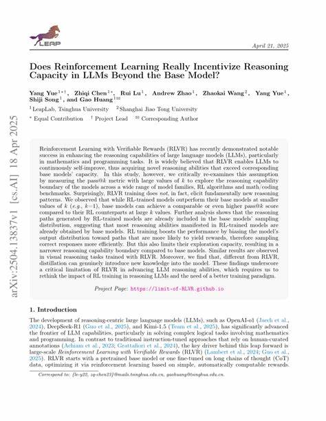 Does RL Incentivize Reasoning Capacity in LLMs Beyond the Base Model?