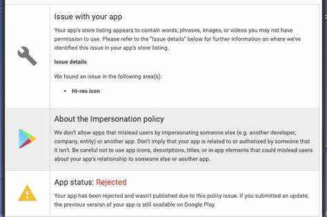 Google Play still says I am impersonating myself and banned my app