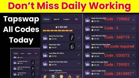 TapSwap Daily Codes for September 24, 2024: Earn coins and cryptocurrency by completing tasks - The Times of India