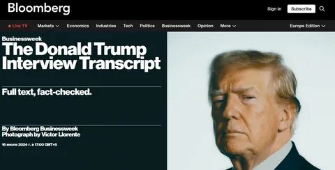Top Takeaways From Businessweek’s Donald Trump Interview - BNN Bloomberg